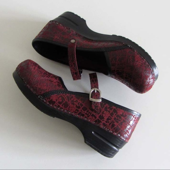 SANITA Marcelle mary jane textured leather clogs - Picture 3 of 7